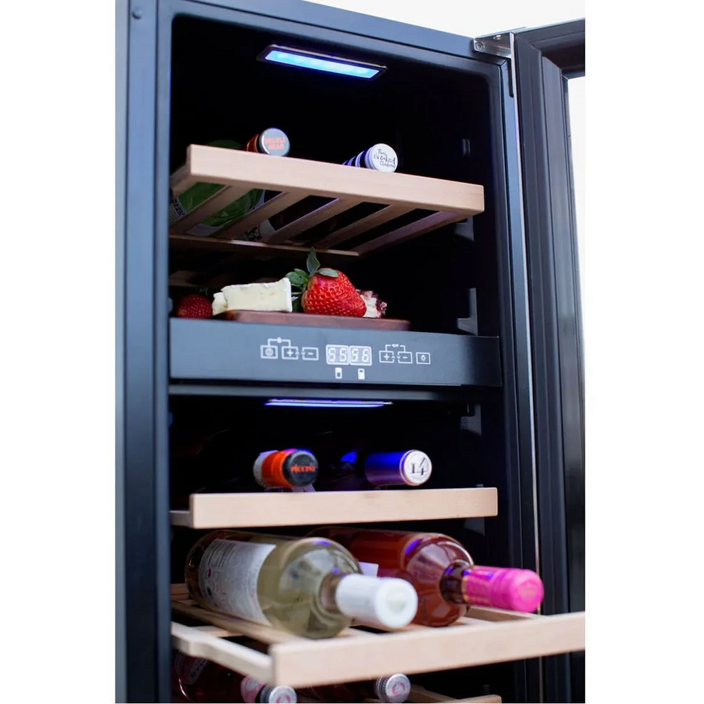 American Made Grills - 15" 3.2c Outdoor Rated Dual Zone Wine Cooler