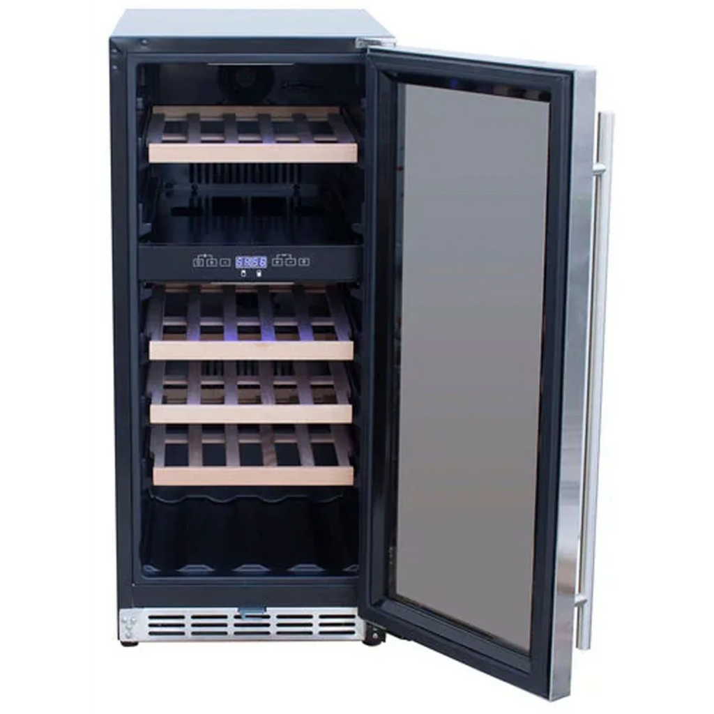 American Made Grills - 15" 3.2c Outdoor Rated Dual Zone Wine Cooler