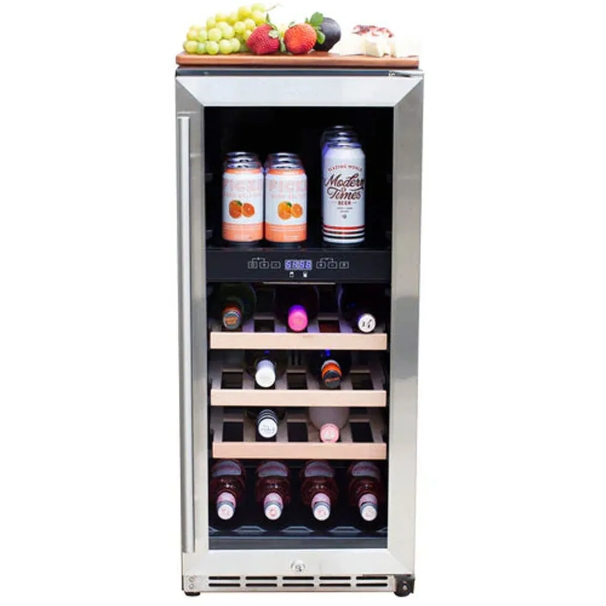 American Made Grills - 15" 3.2c Outdoor Rated Dual Zone Wine Cooler