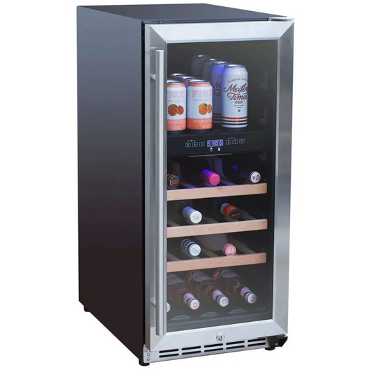 American Made Grills - 15" 3.2c Outdoor Rated Dual Zone Wine Cooler