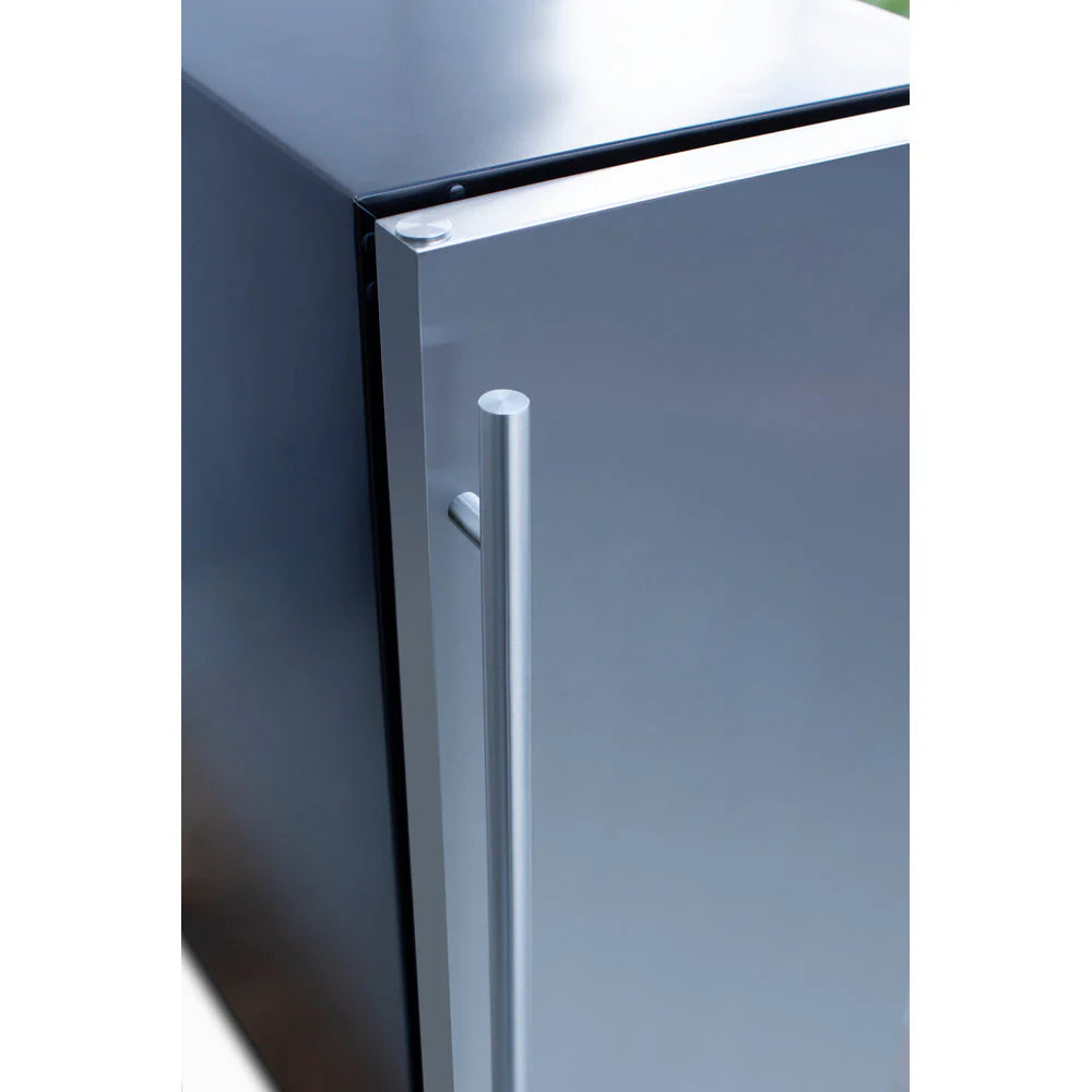 True Flame 15" Outdoor Rated Refrigerator with Stainless Steel Door and Handle
