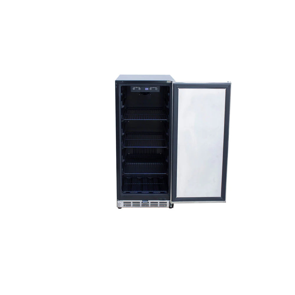 True Flame 15" Outdoor Rated Refrigerator with Stainless Steel Door and Handle