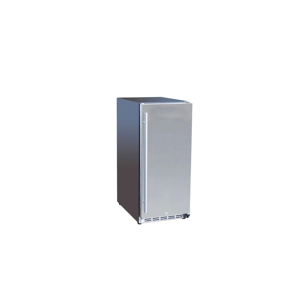 True Flame 15" Outdoor Rated Refrigerator with Stainless Steel Door and Handle