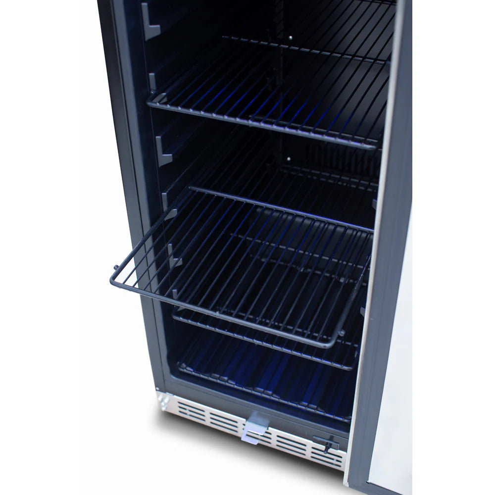 True Flame 15" Outdoor Rated Refrigerator with Stainless Steel Door and Handle
