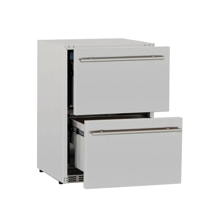 True Flame 24" Deluxe Outdoor Rated 2-Drawer Refrigerator (5.1c)