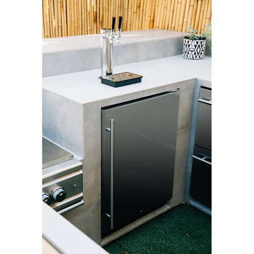 True Flame 24" Deluxe Outdoor Rated Kegerator - No Tap (6.6c)