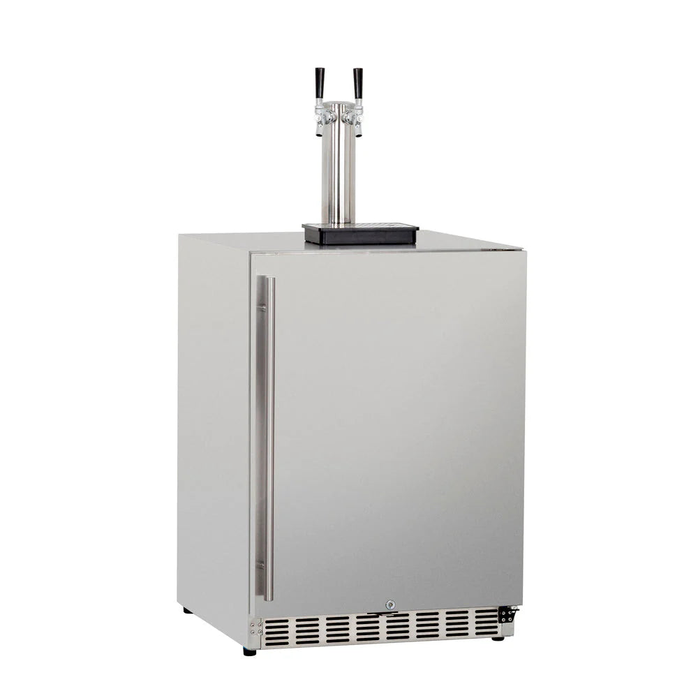 True Flame 24" Deluxe Outdoor Rated Kegerator - No Tap (6.6c)