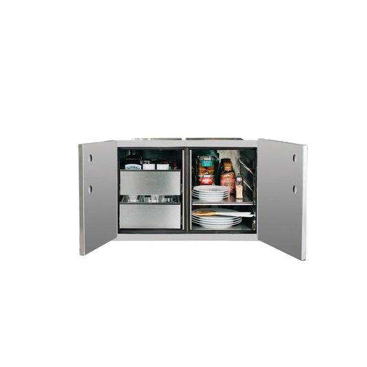 True Flame 36" 2-Drawer Dry Storage Pantry & Enclosed Cabinet Combo